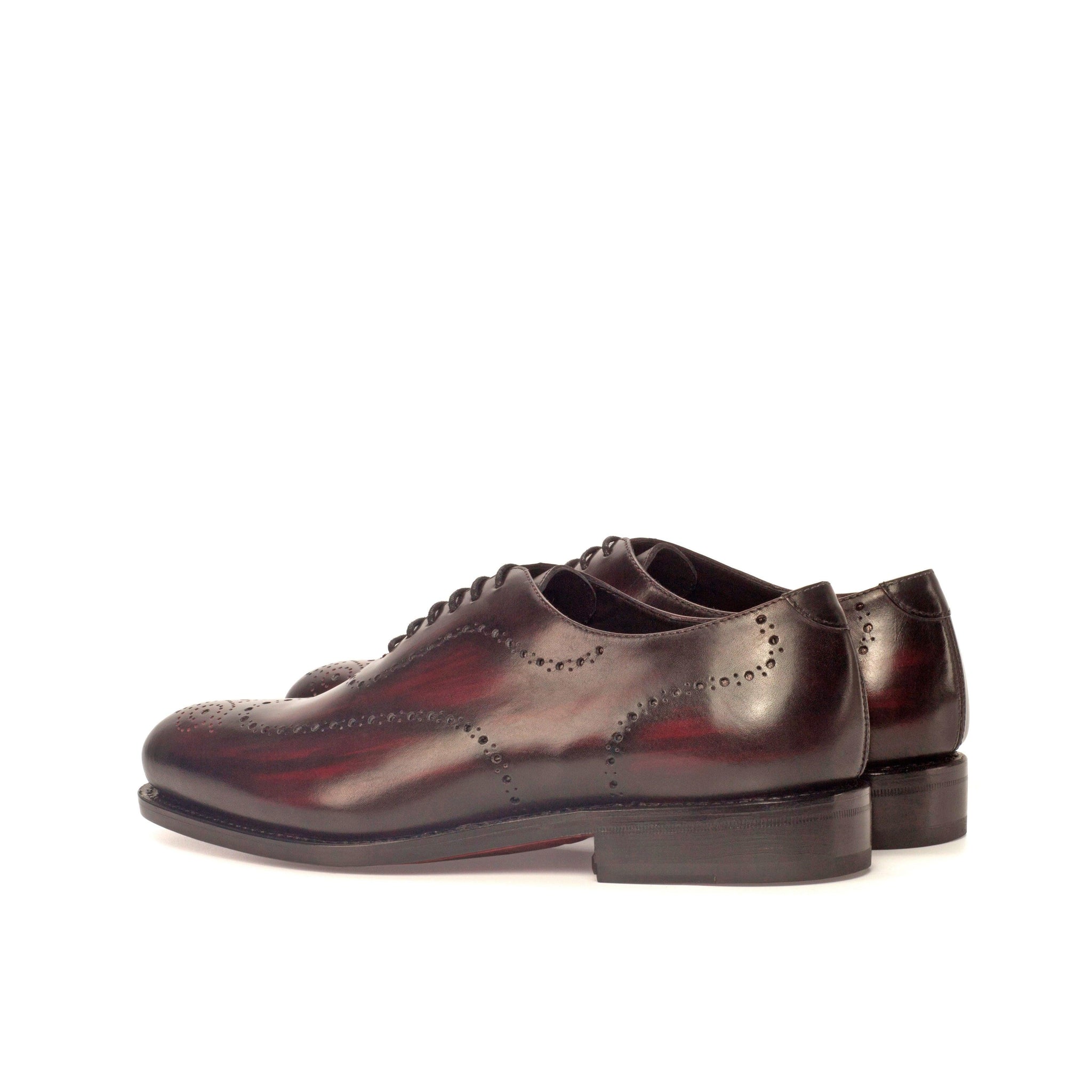 Shop Burgundy Leather Whole Cut Oxford Dress Shoes