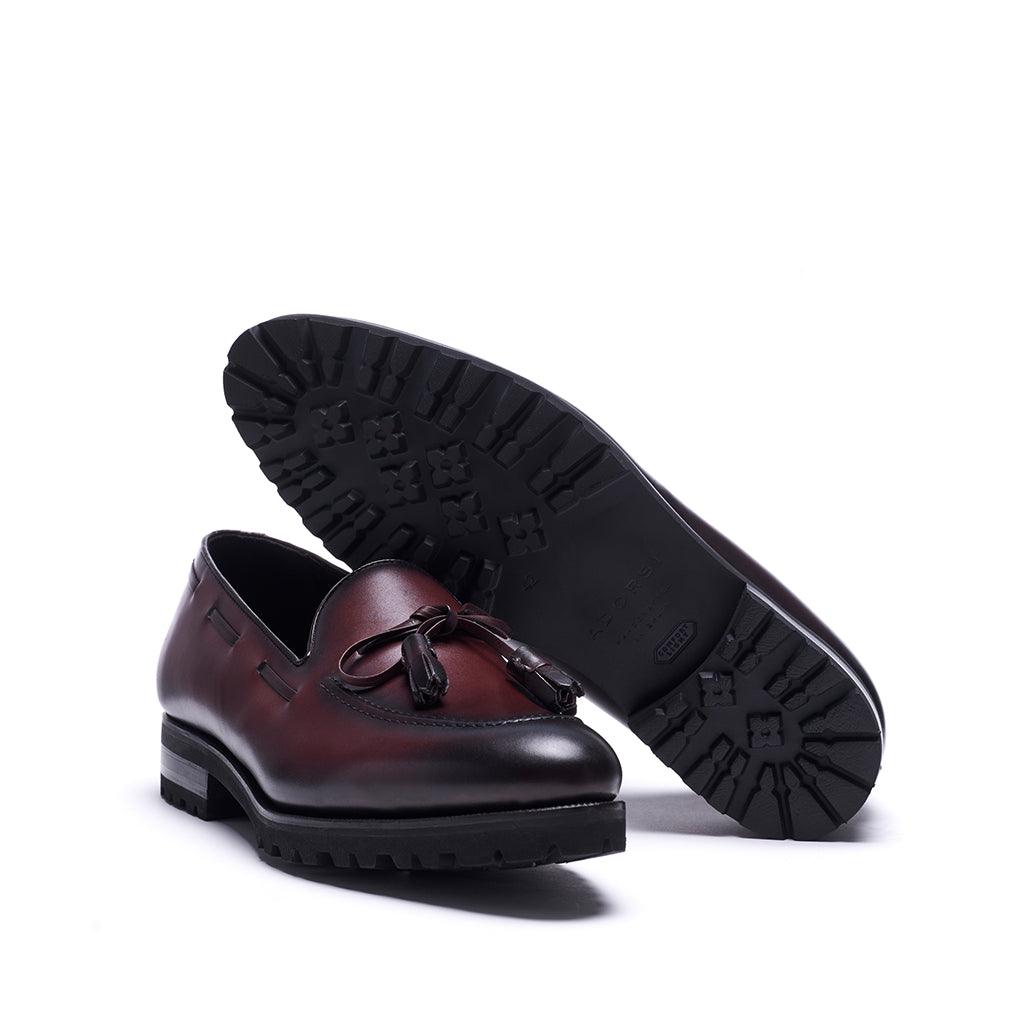 Dark Burgundy Calf Laced Tassel Loafer Customize Your Loafers