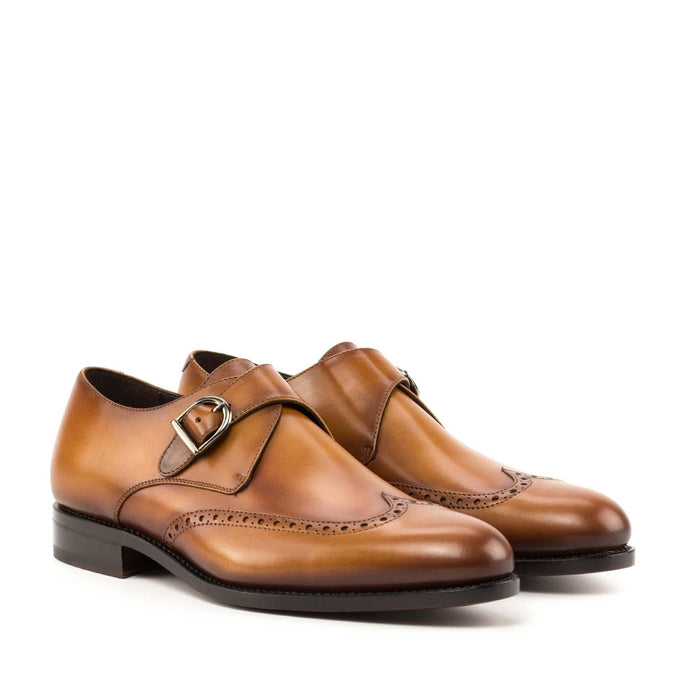 Single Monk cognac box calf - fastlane 